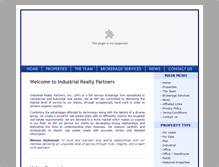 Tablet Screenshot of industrialrealtypartners.com